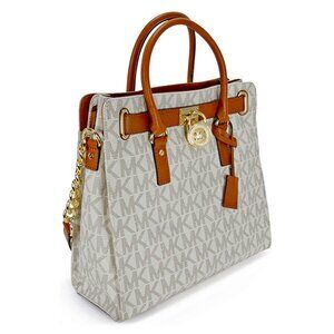 Euc Michael Kors Hamilton Vanilla Shoulder Bag Purse